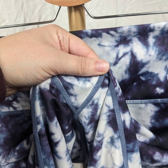 JoyLab Blue and White Leggings with Tie-Dye Pattern Sz L - Picture 5 of 7